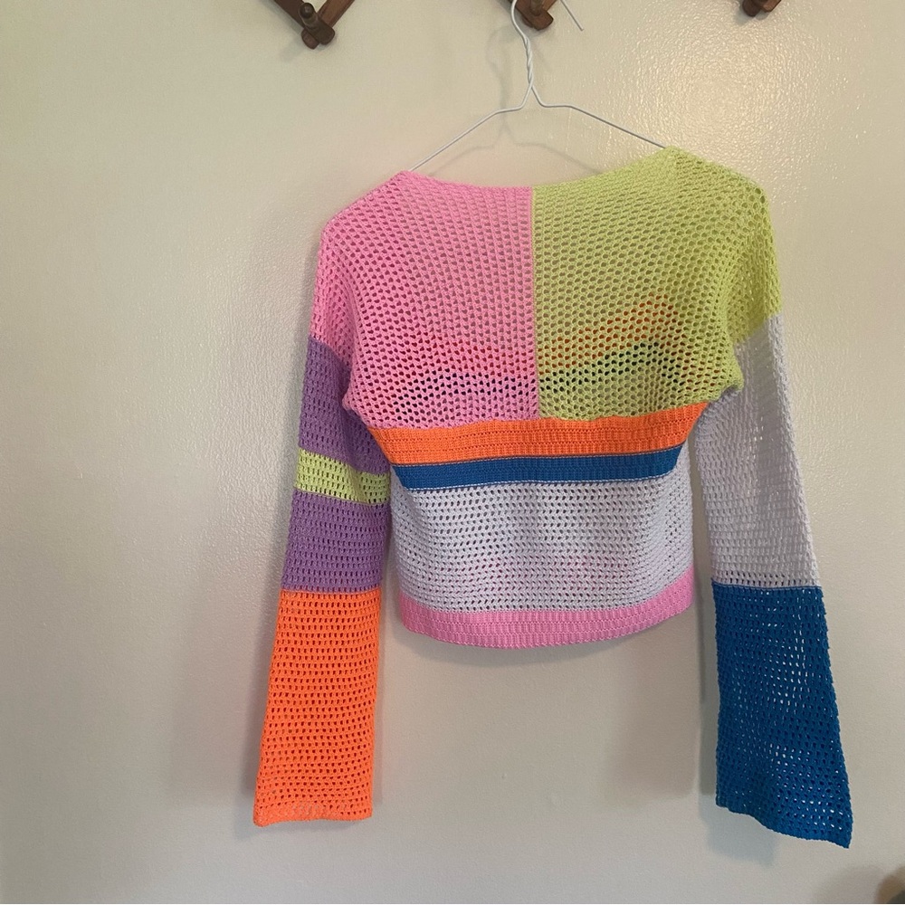 Neon open knit sweater - Picture 2 of 4